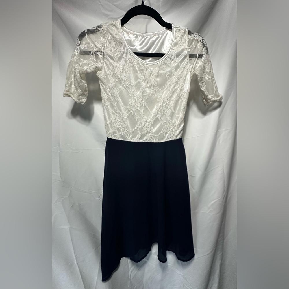 Europe Style Ladies Women's Sexy 3/4 Sleeve Lace Floral Mini Cocktail Dress